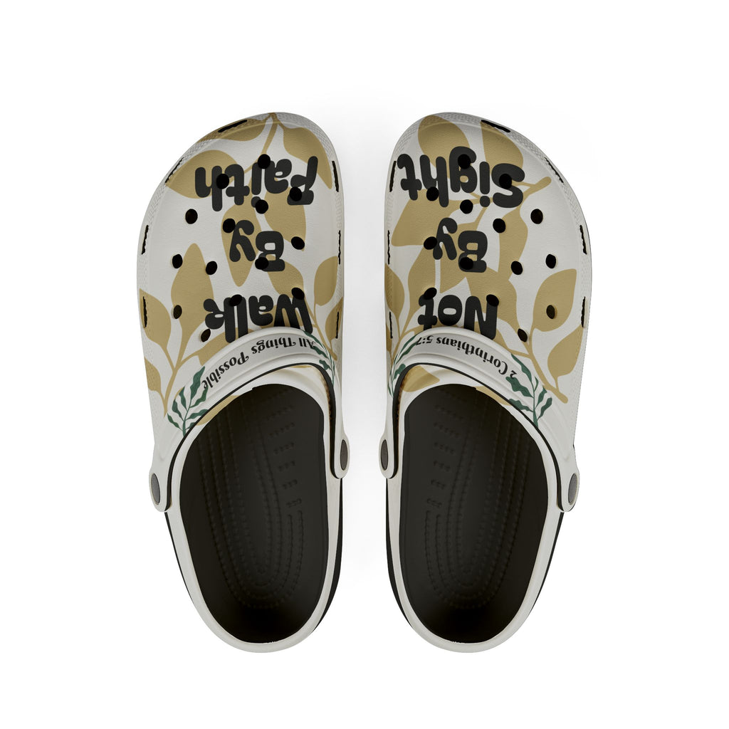 ATP Not by Sight Crocs-Style EVA Foam Clogs — Inspirational Scripture Slip-Ons