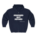 ATP Redeemed Not Defined Zip Hoodie — Christian Faith 2 Corinthians 5:17 Inspirational Sweatshirt