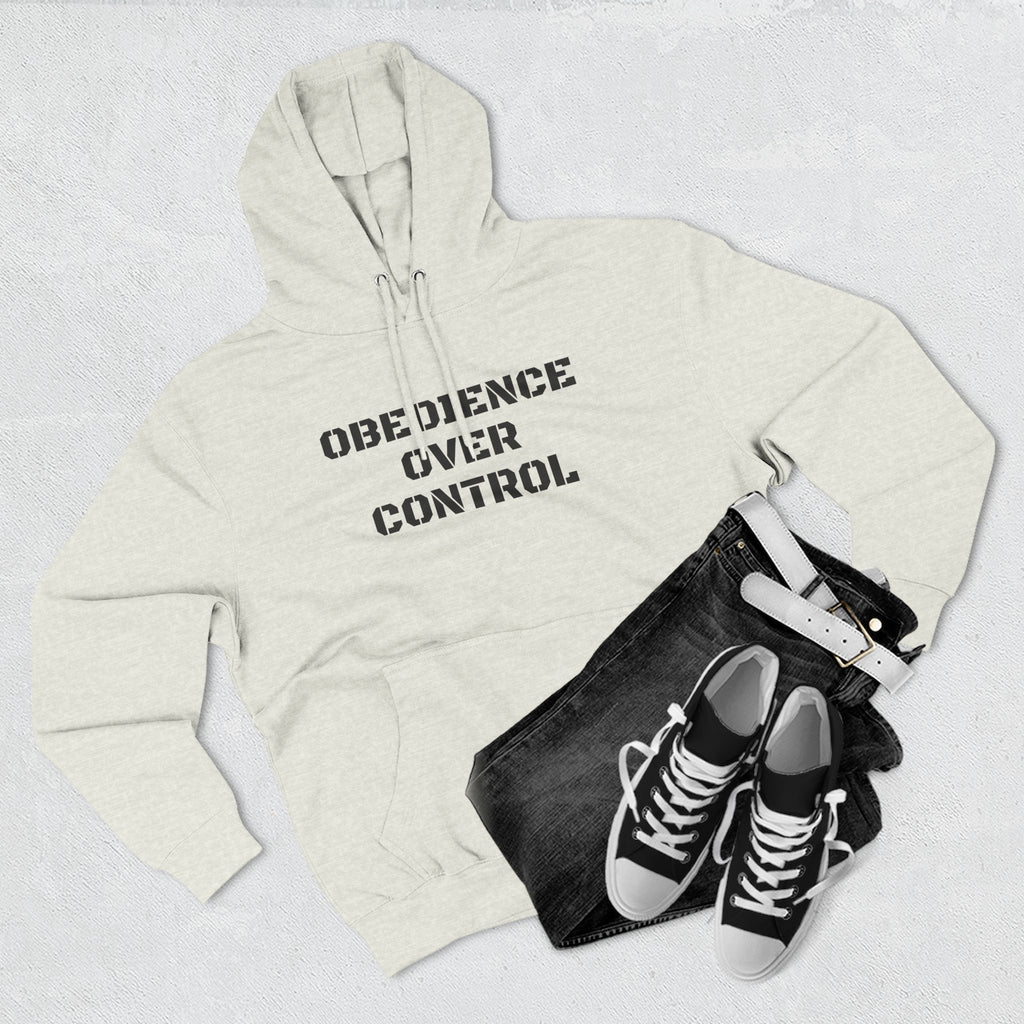 ATP Obedience Over Control Hoodie — Christian Faith Message Pullover ("Not all battles are yours" Back Text)