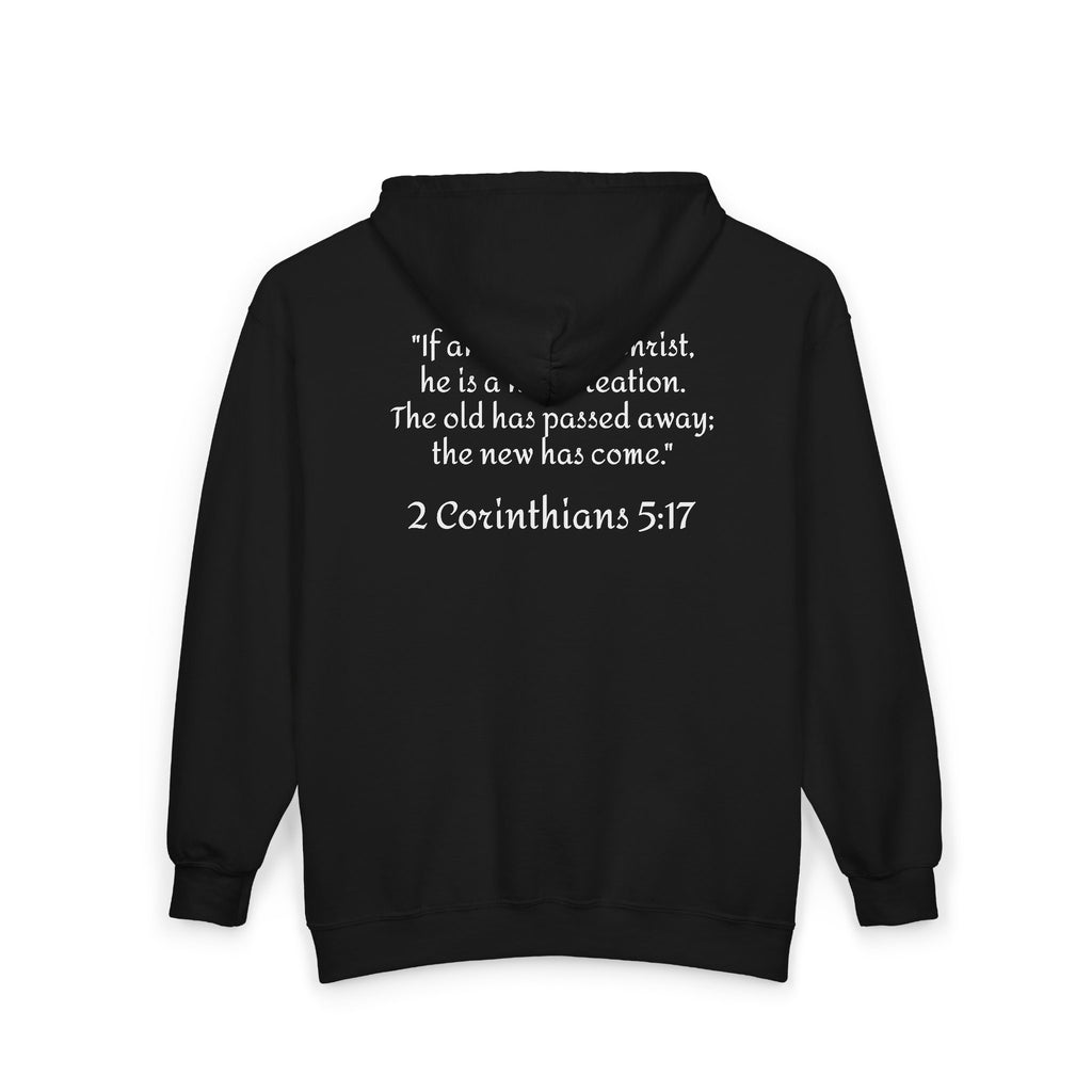 ATP Redeemed Not Defined Zip Hoodie — Christian Faith 2 Corinthians 5:17 Inspirational Sweatshirt