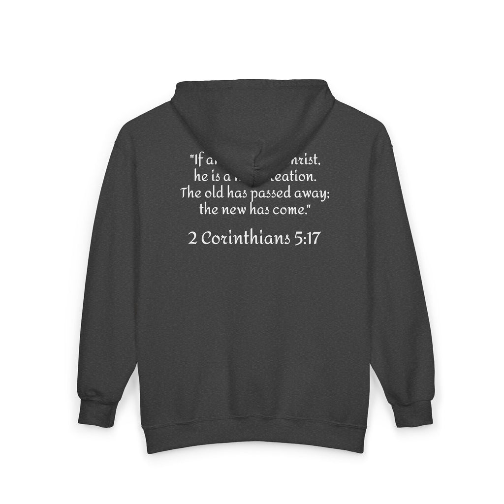 ATP Redeemed Not Defined Zip Hoodie — Christian Faith 2 Corinthians 5:17 Inspirational Sweatshirt