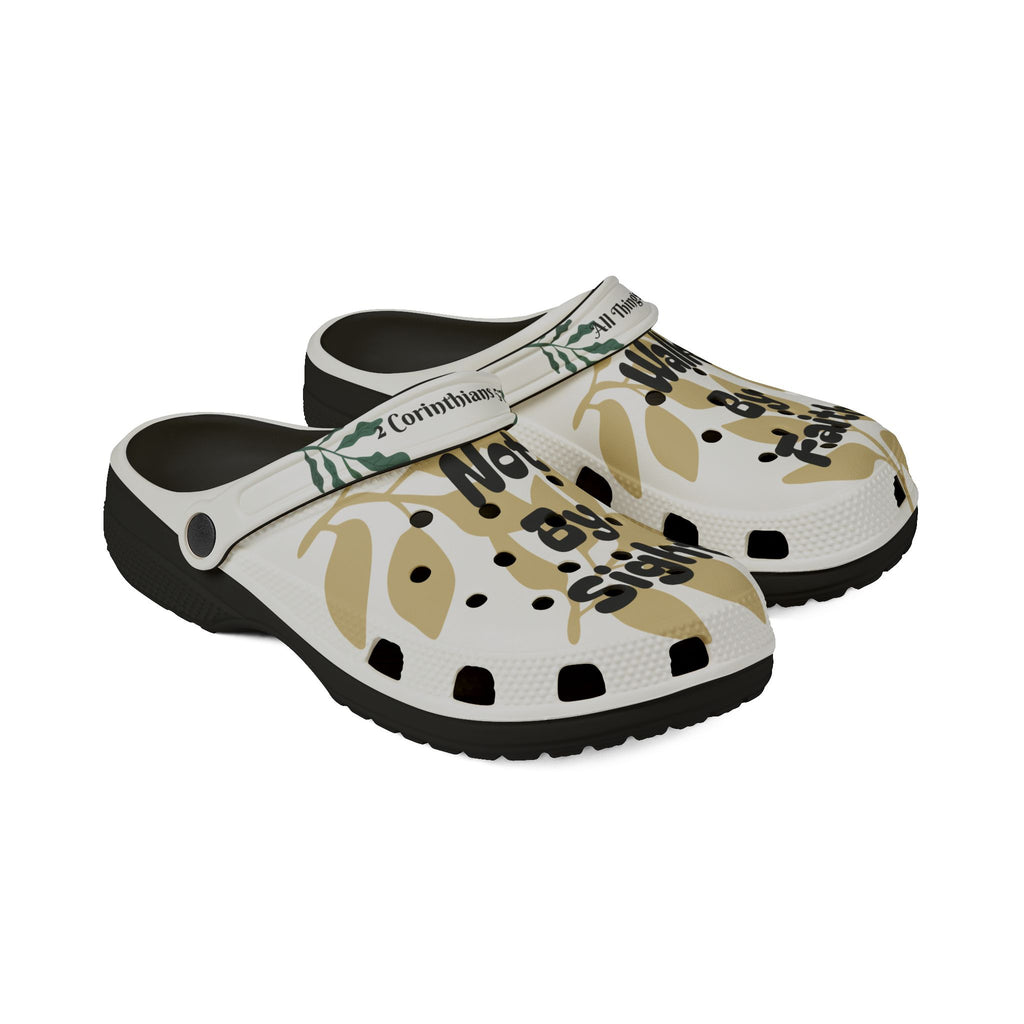 ATP Not by Sight Crocs-Style EVA Foam Clogs — Inspirational Scripture Slip-Ons