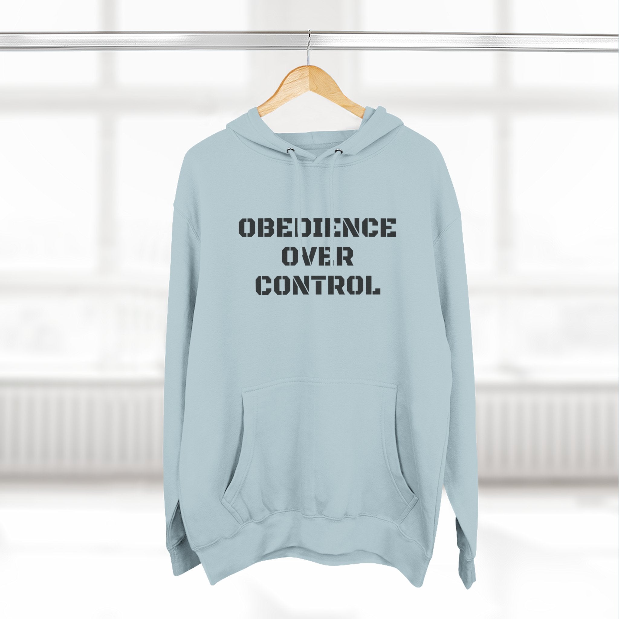 ATP Obedience Over Control Hoodie — Christian Faith Message Pullover ("Not all battles are yours" Back Text)
