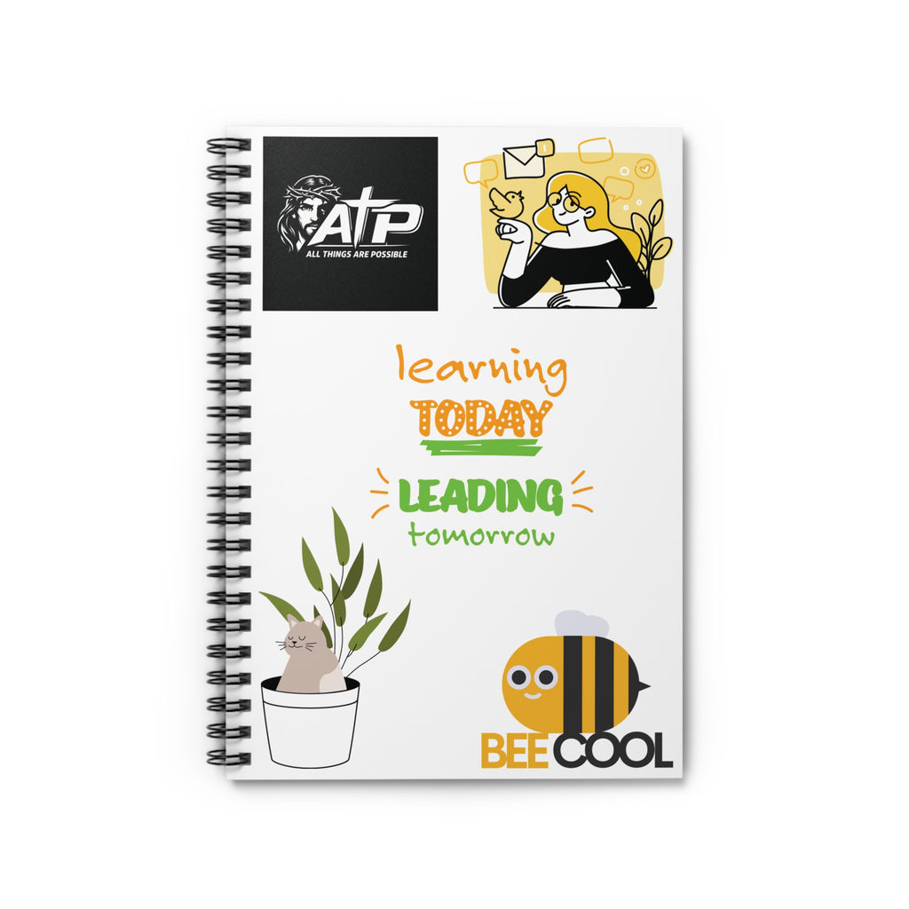 ATP Learning Today Leading Tomorrow Spiral Notebook — "Bee Cool" Motivational Journal