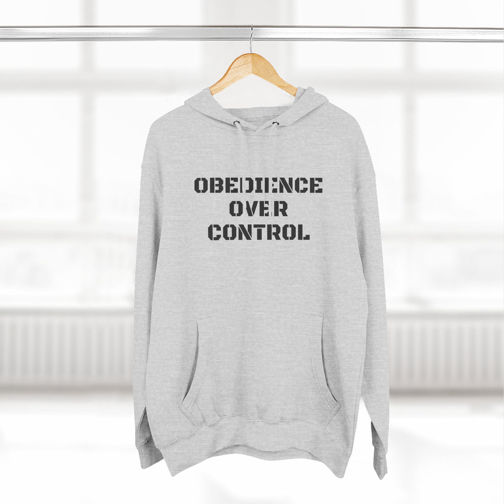 ATP Obedience Over Control Hoodie — Christian Faith Message Pullover ("Not all battles are yours" Back Text)