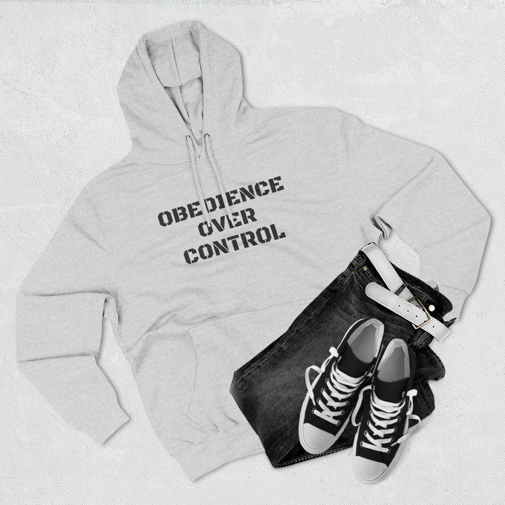 ATP Obedience Over Control Hoodie — Christian Faith Message Pullover ("Not all battles are yours" Back Text)