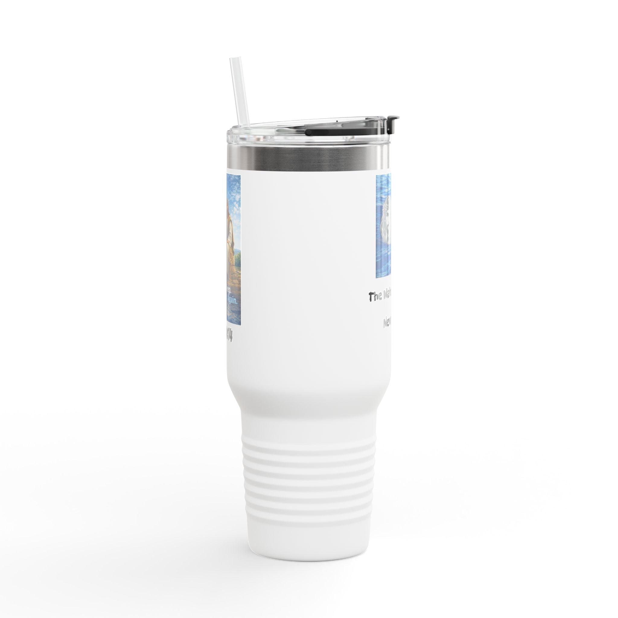 ATP Branded 40oz Insulated Travel Mug — "The Water He Gives Never Runs Dry"