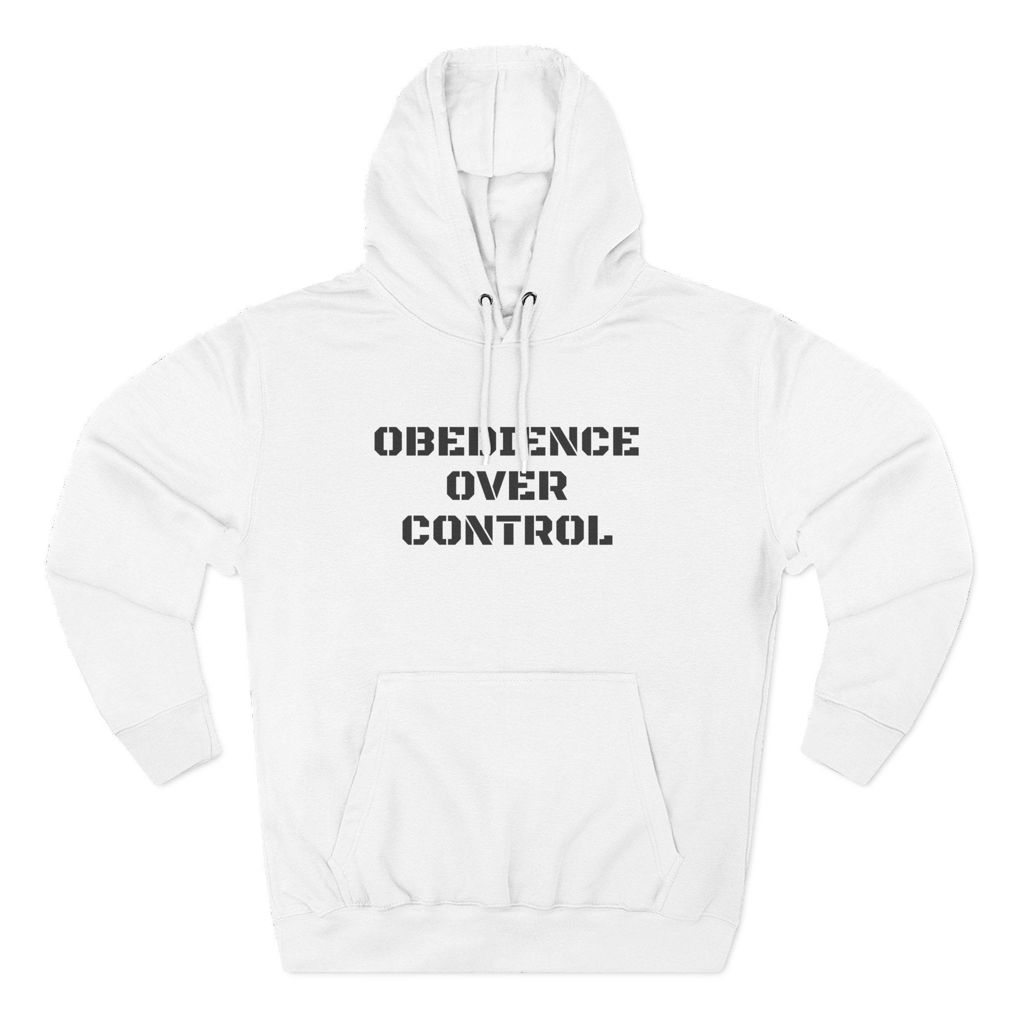 ATP Obedience Over Control Hoodie — Christian Faith Message Pullover ("Not all battles are yours" Back Text)