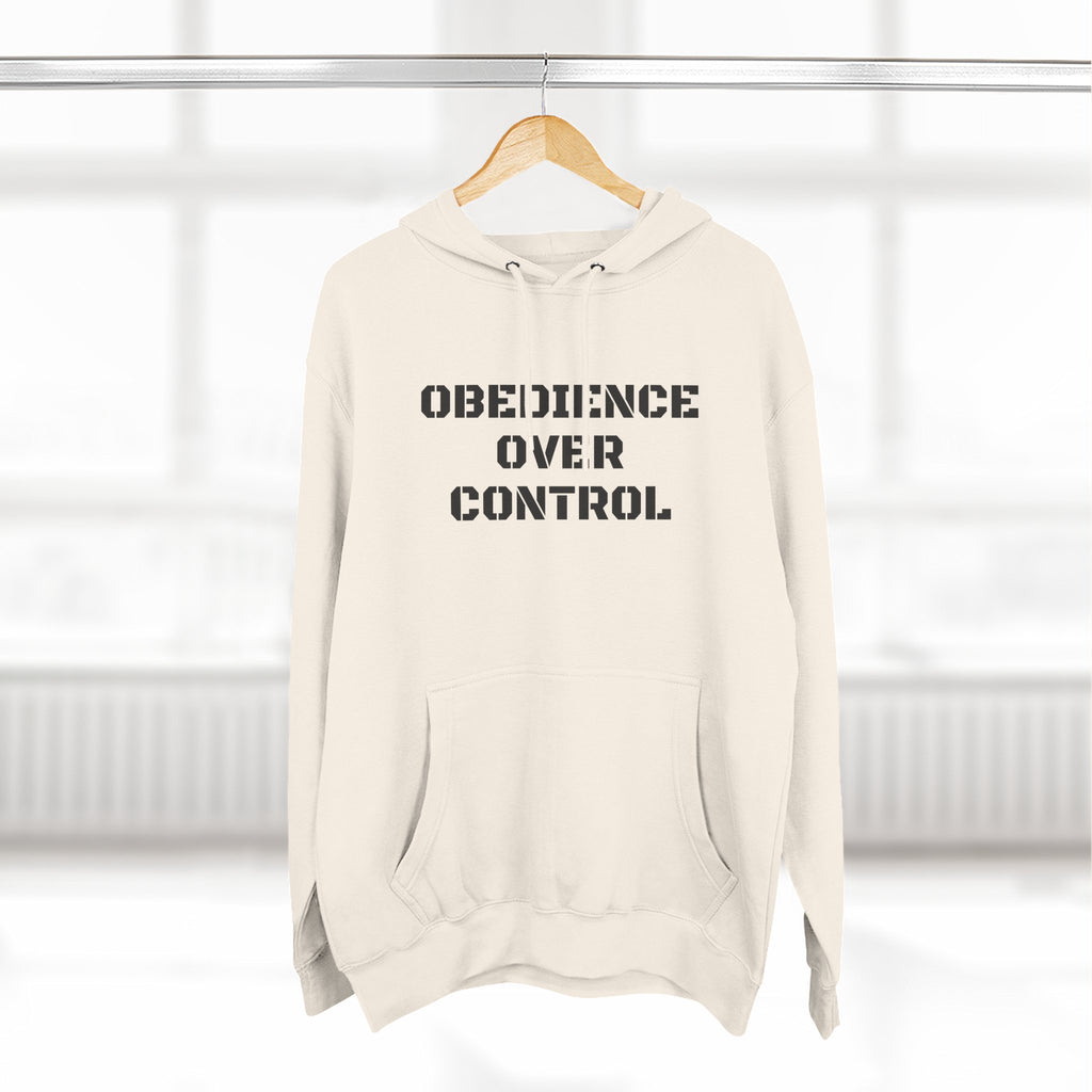 ATP Obedience Over Control Hoodie — Christian Faith Message Pullover ("Not all battles are yours" Back Text)