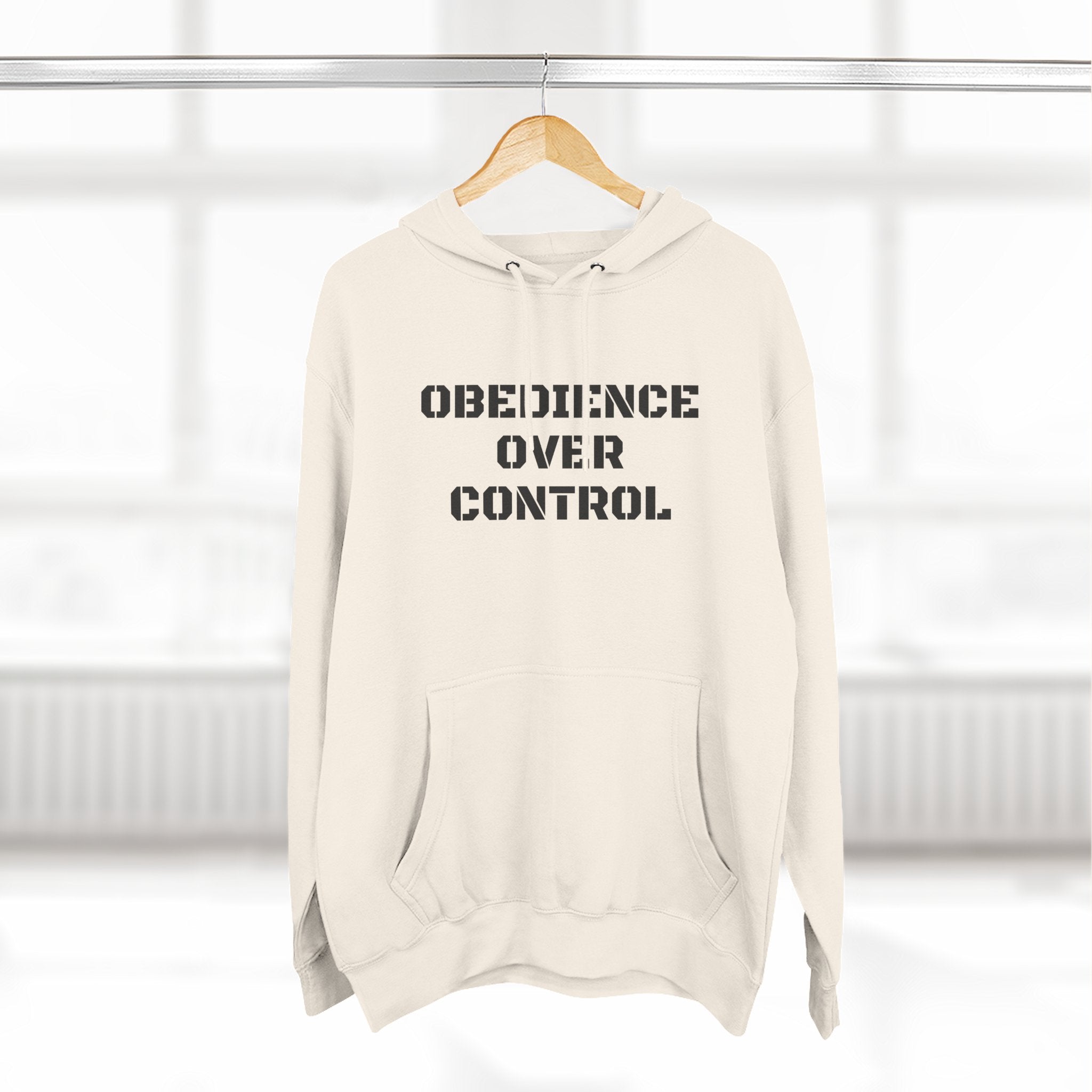 ATP Obedience Over Control Hoodie — Christian Faith Message Pullover ("Not all battles are yours" Back Text)