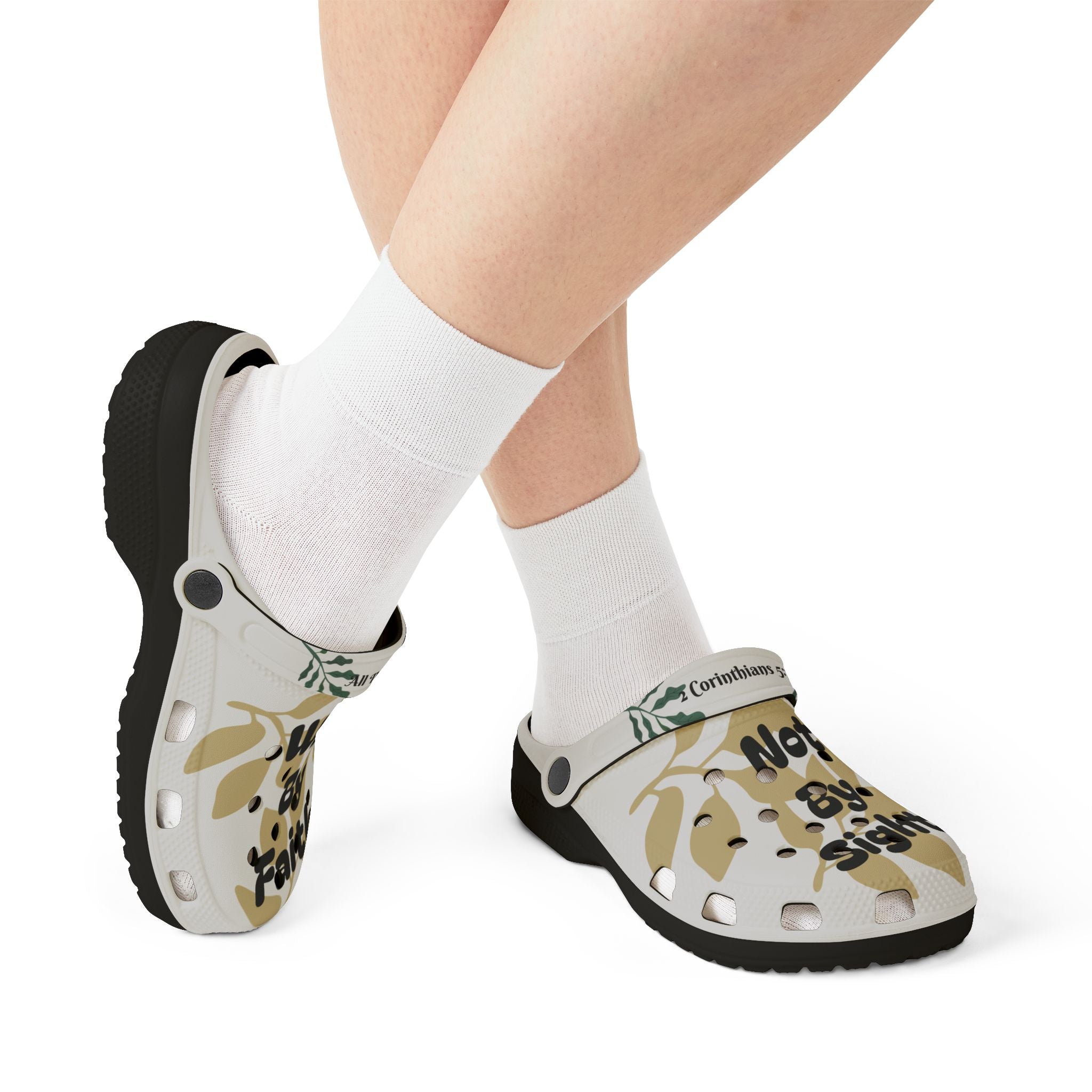 ATP Not by Sight Crocs-Style EVA Foam Clogs — Inspirational Scripture Slip-Ons