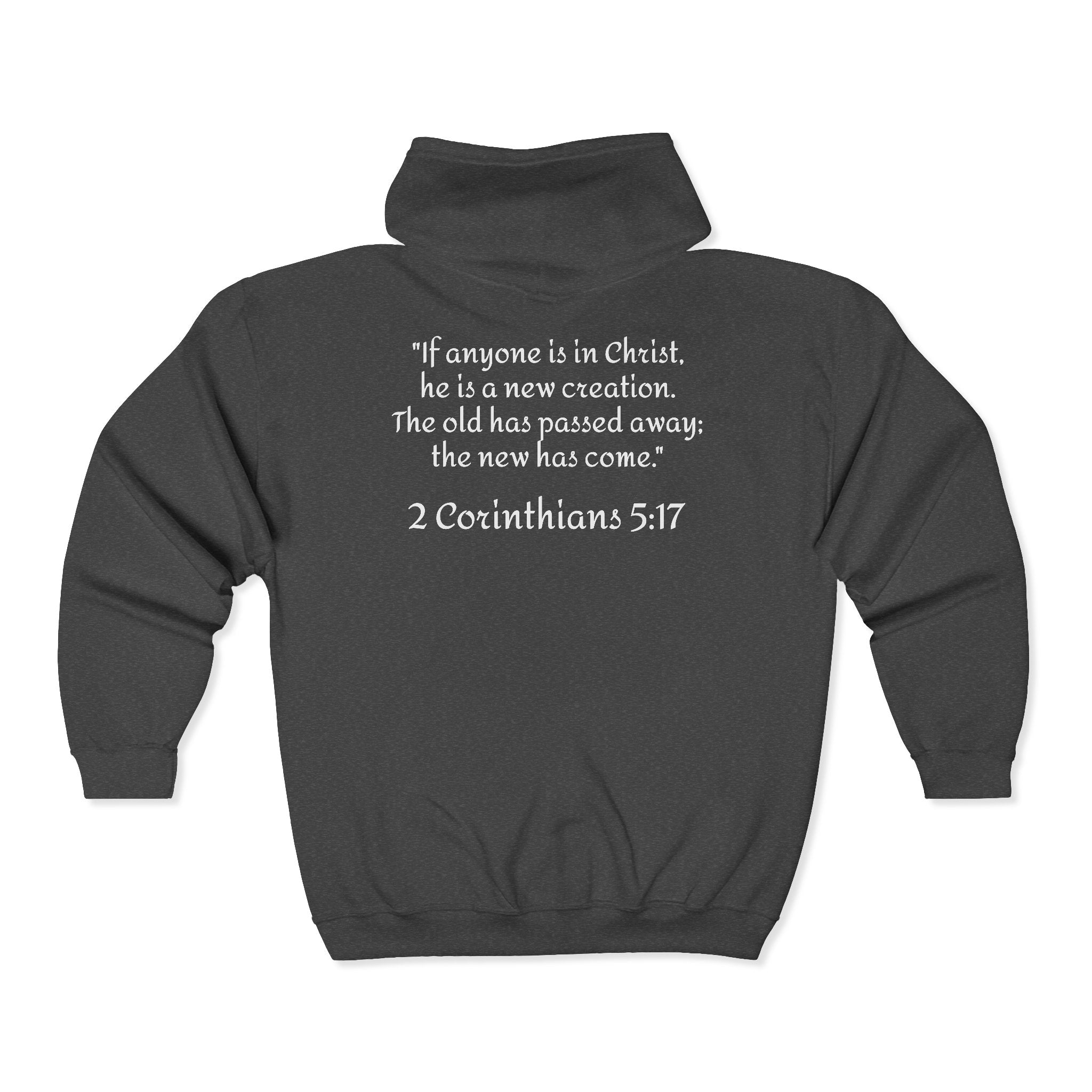ATP Redeemed Not Defined Zip Hoodie — Christian Faith 2 Corinthians 5:17 Inspirational Sweatshirt