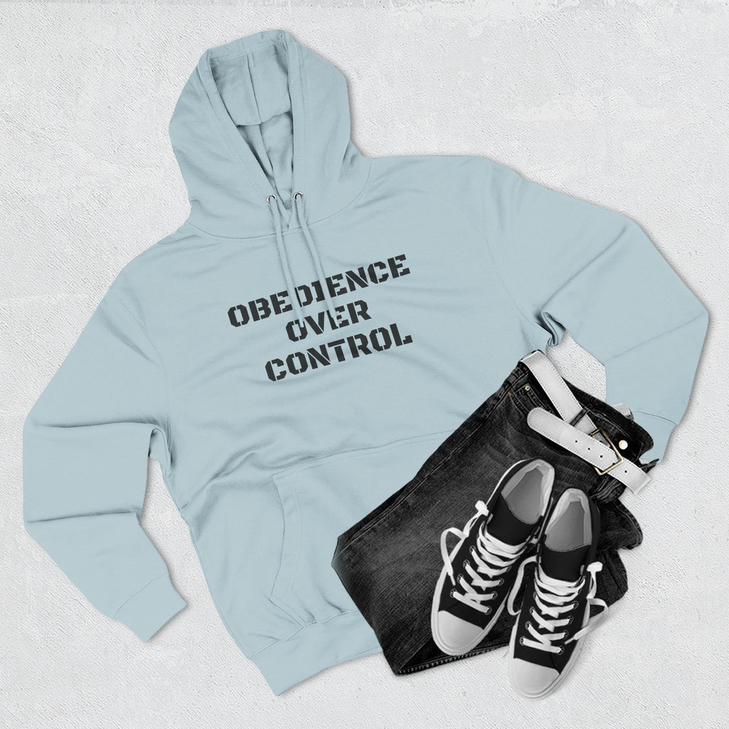 ATP Obedience Over Control Hoodie — Christian Faith Message Pullover ("Not all battles are yours" Back Text)