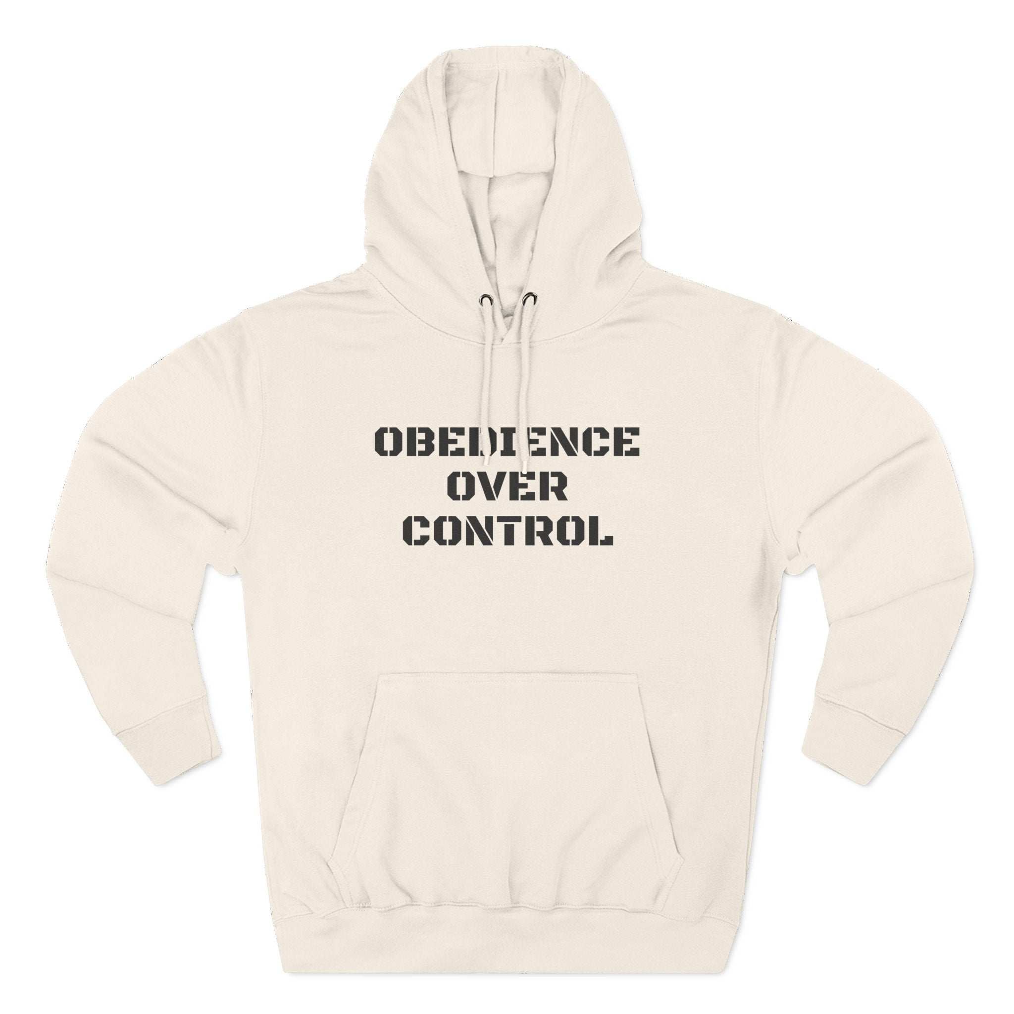 ATP Obedience Over Control Hoodie — Christian Faith Message Pullover ("Not all battles are yours" Back Text)