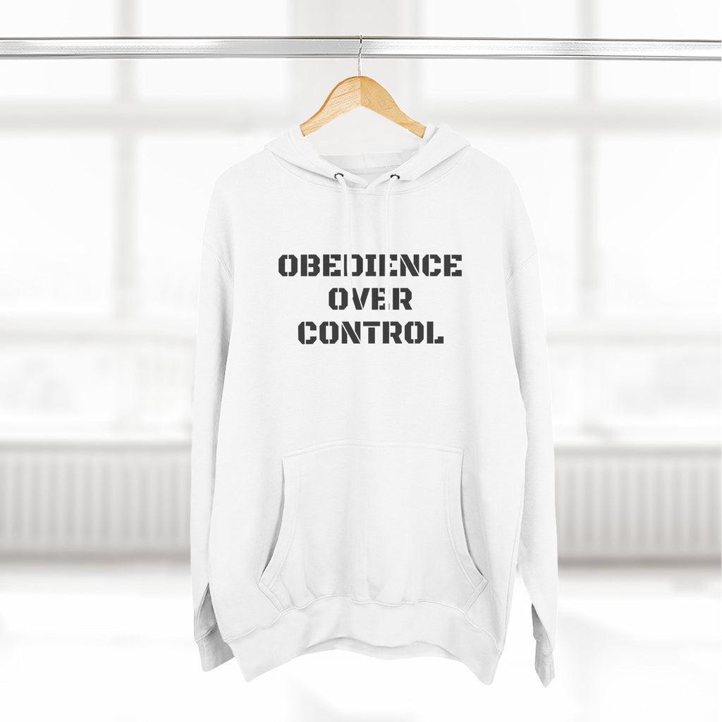 ATP Obedience Over Control Hoodie — Christian Faith Message Pullover ("Not all battles are yours" Back Text)